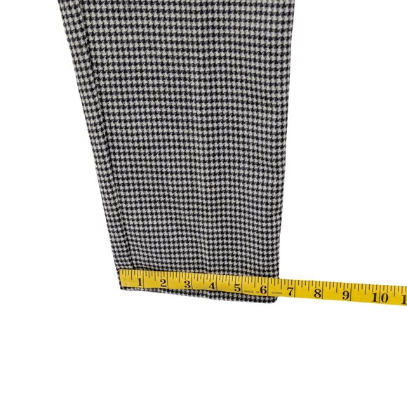 Talbots Hampshire Pants Womens Black Cream Houndstooth Flat Front Size 4P - Picture 10 of 11